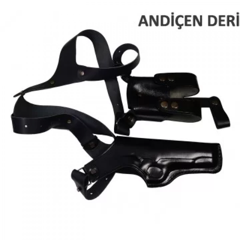 Şarjörlüklü Dik Koltuk Altı Tabanca Kılıfı