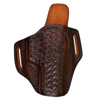 A. Spor Kelebek Sepet Desenli Deri Tabanca Kılıfı