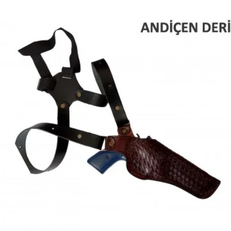 Sepet Desenli Dik Koltuk Altı Tabanca Kılıfı