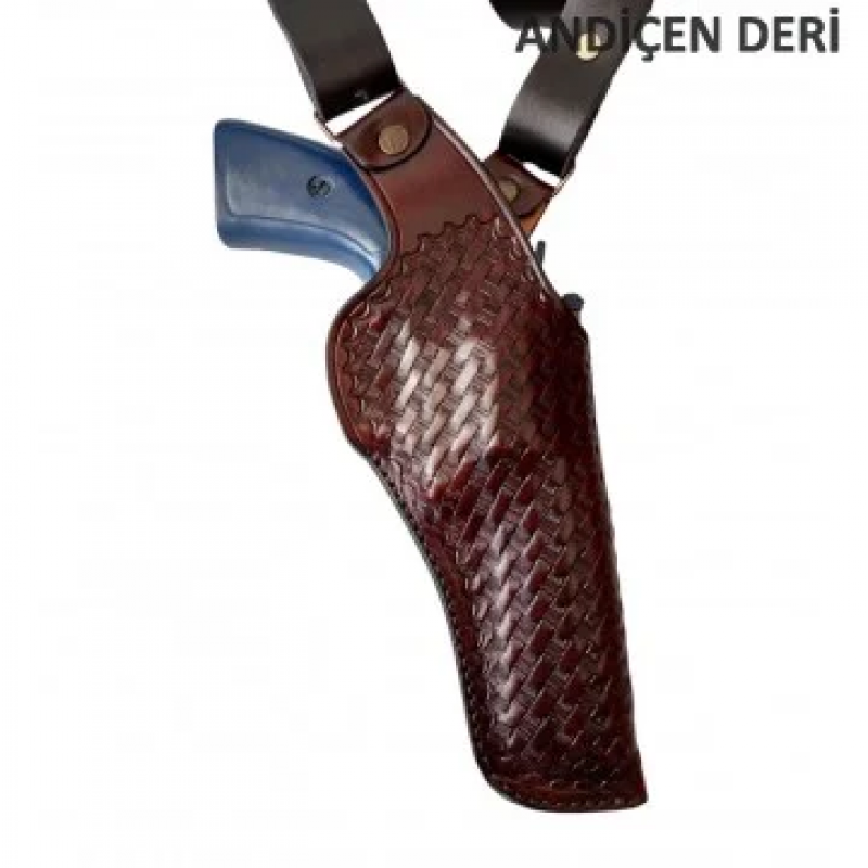 Sepet Desenli Dik Koltuk Altı Tabanca Kılıfı