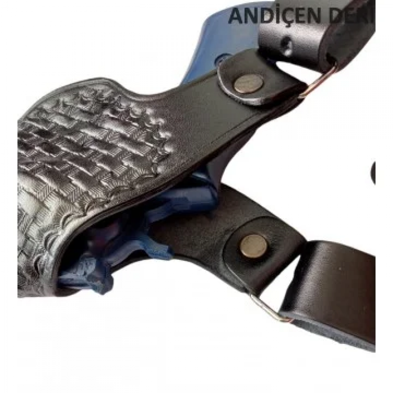 Sepet Desenli Dik Koltuk Altı Tabanca Kılıfı